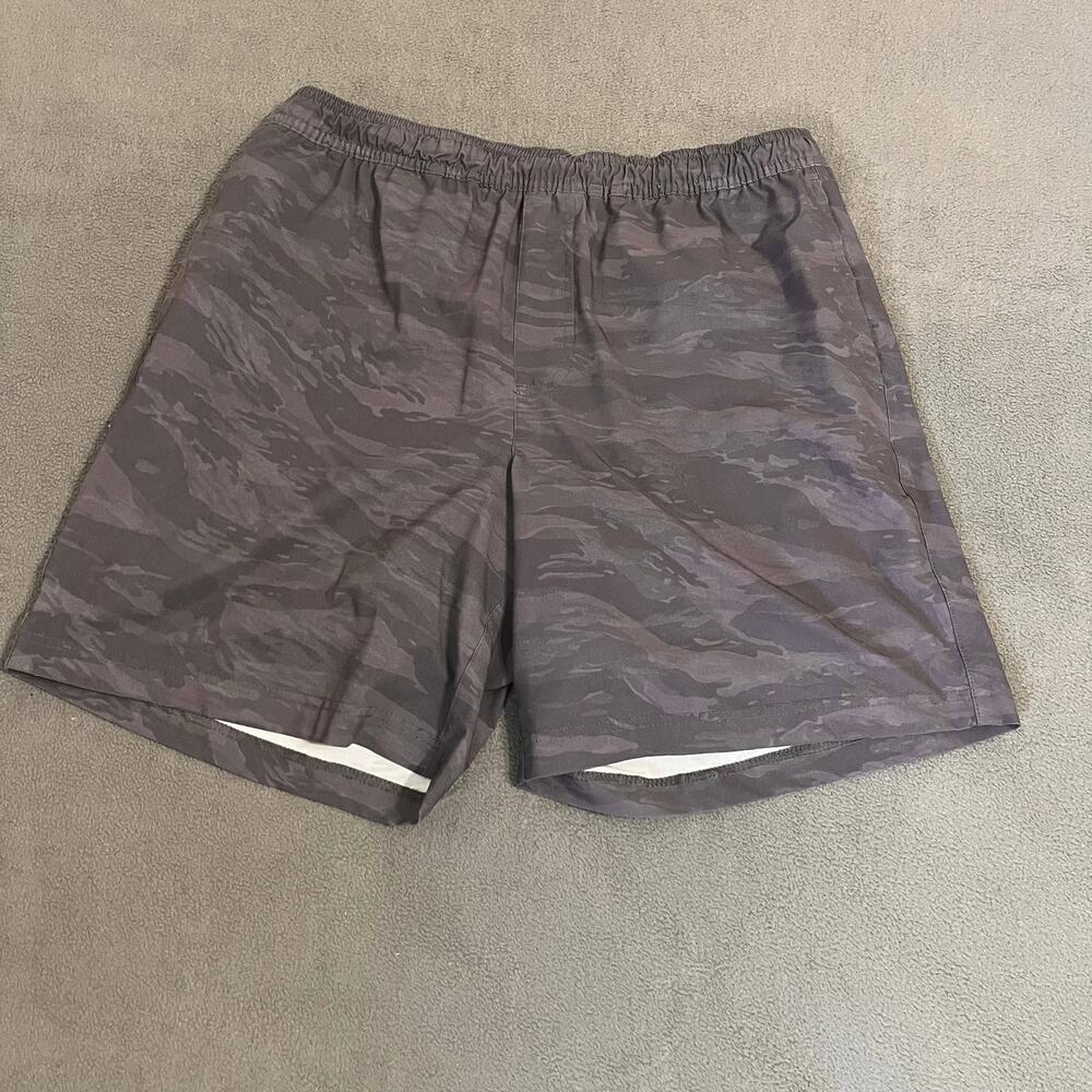 Chubbies Swim Trunks Mens Large Gray Camo 7" Lined Shorts Beach Gorpcore Gym